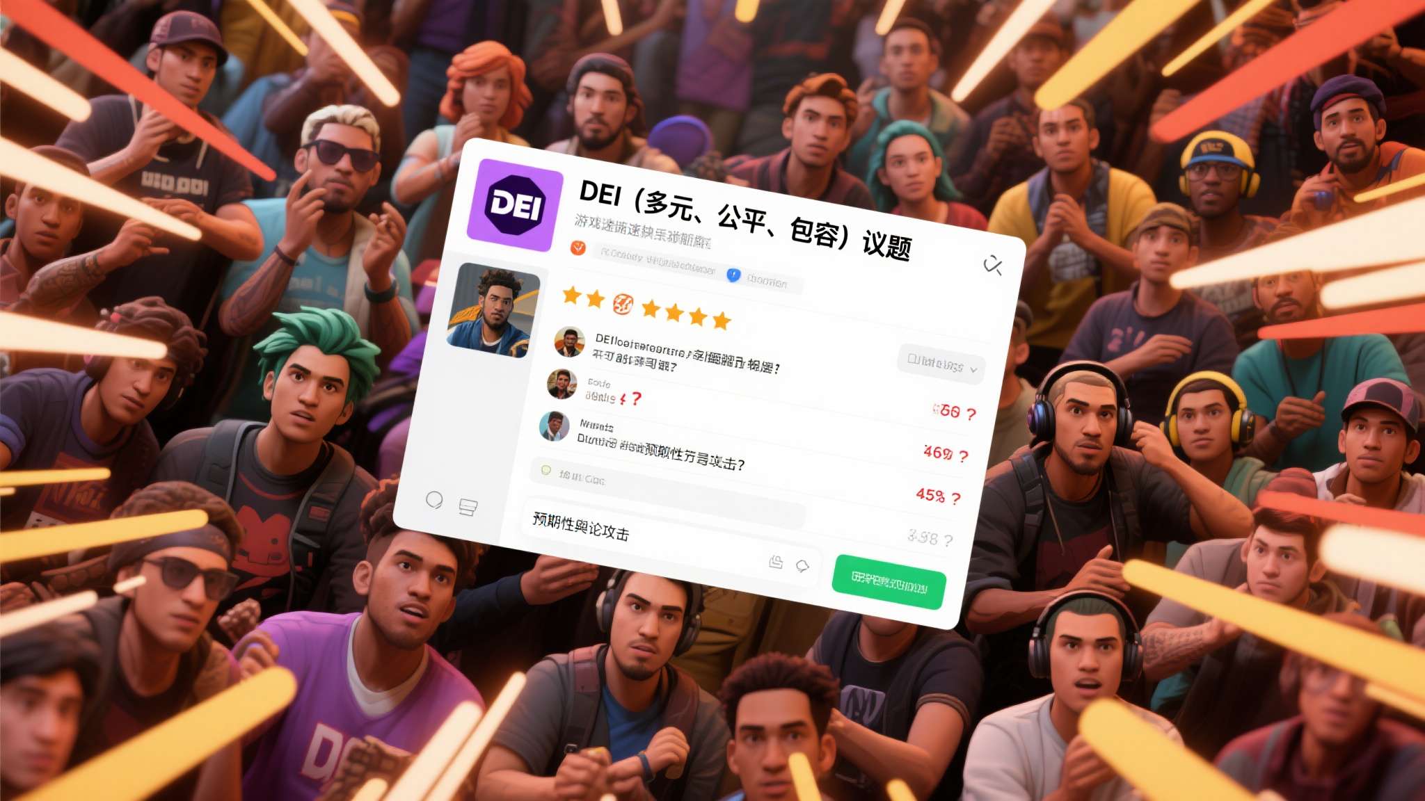 这类信息的传播速度极快，尤其在对"DEI（多元、公平、包容）议题"高度敏感的玩家